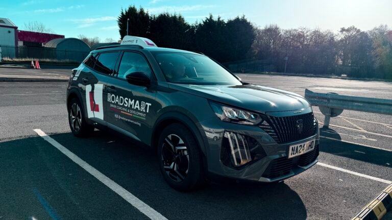 Driving lessons with an modern training vehicle